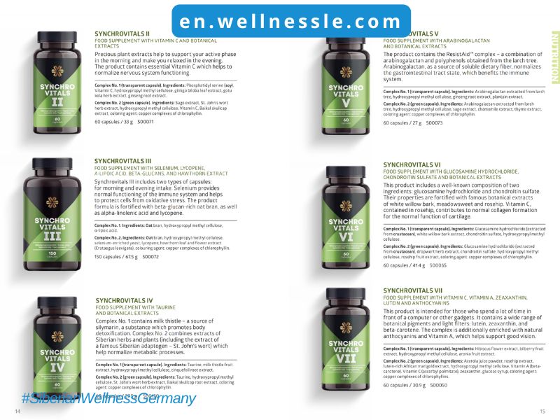 Siberian Wellness Germany Food Supplement